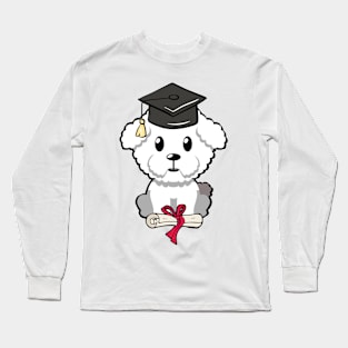 Cute furry dog is a graduate Long Sleeve T-Shirt